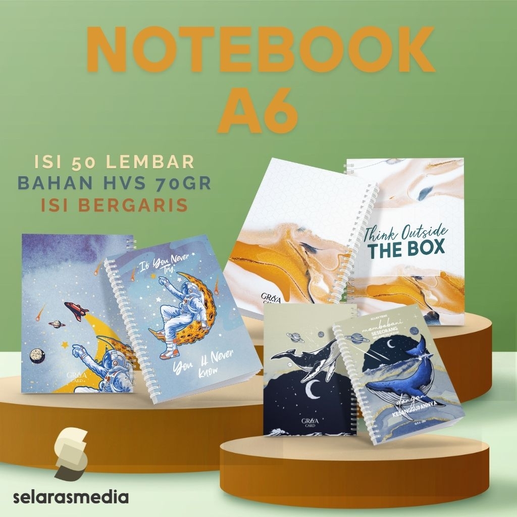 

NOTEBOOK A6 | BUKU BERGARIS | BLOKNOTE | BUKU TULIS