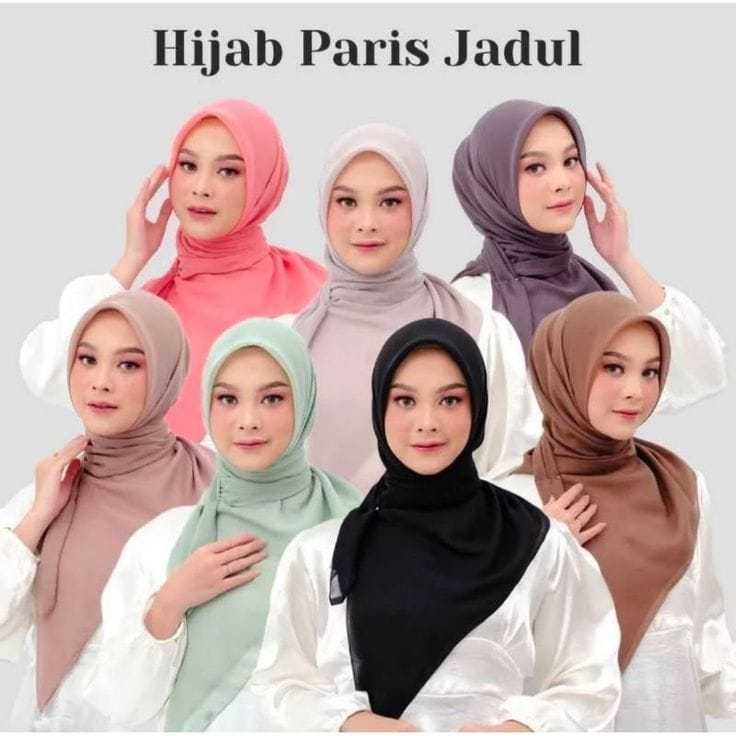 Hijab Paris Jadul Varisha  Segi  Empat Motif Polos  Dengan Warna Soft Serta Harga Terjangkau