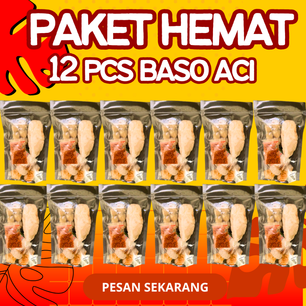 

Paket Hemat Baso aci 12 bungkus | baso aci instan | bakso aci | boci hemat