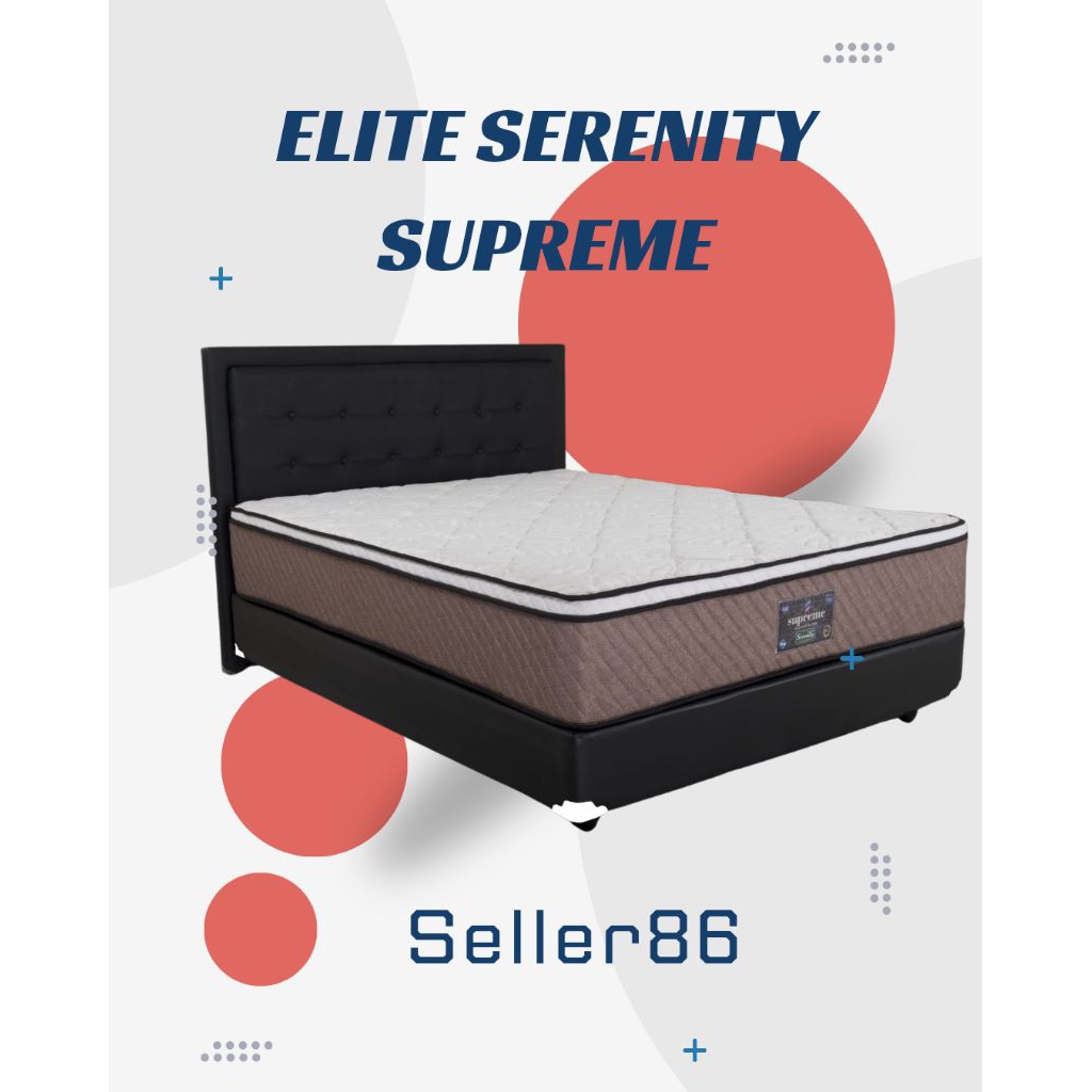 KASUR SPRINGBED ELITE SERENITY ETERNITY PLUSHTOP BANDUNG / DIVAN SANDARAN BERBAGAI UKURAN BANDUNG