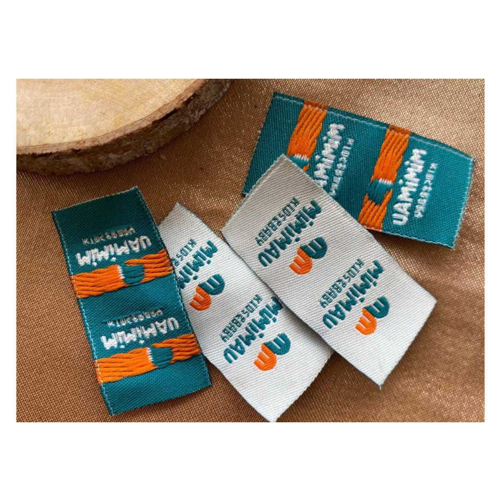 woven damask woven bordir, damask, label baju, label bordiran, label jahit,, aksesories fashion