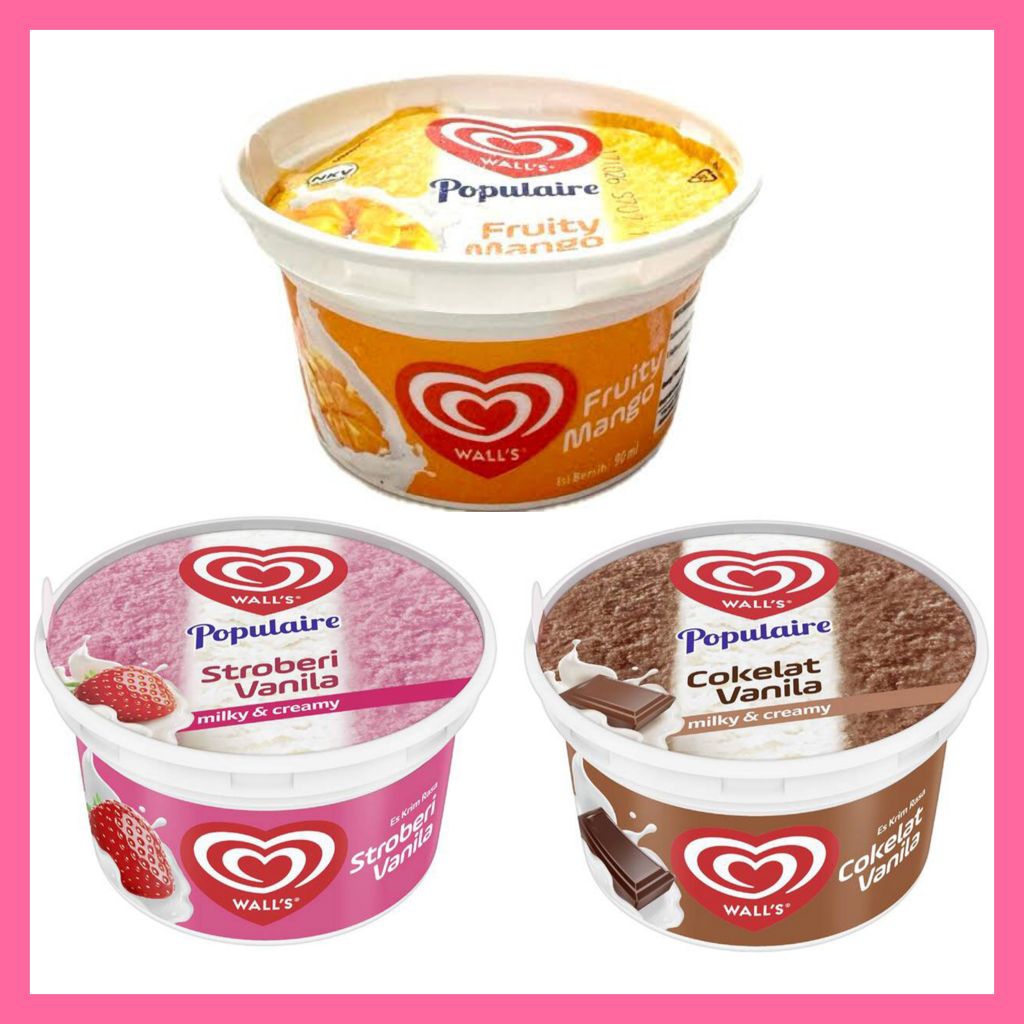 

walls es krim ice cream populaire tempat cokelat mango stroberi 90ml