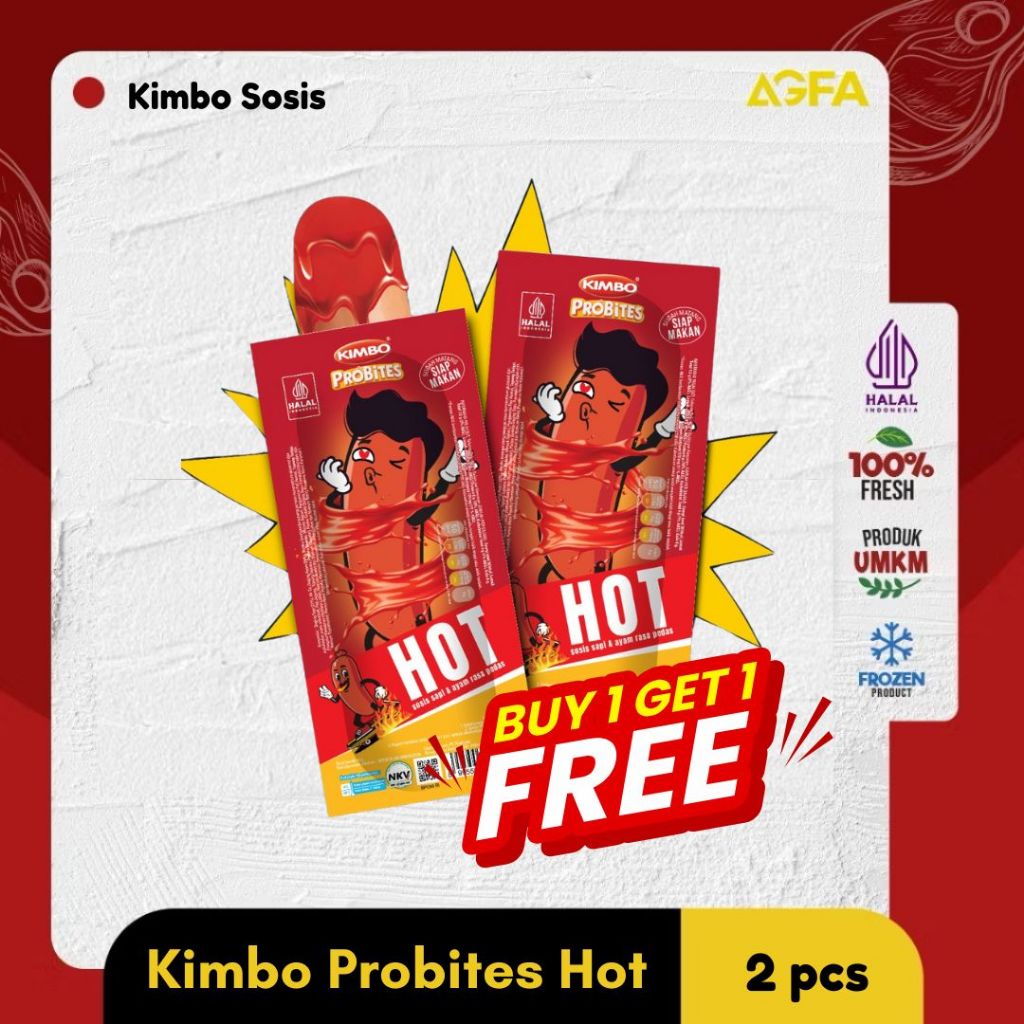 

Kimbo Sosis Probited Hot 40gr Isi 2 / Sosis Ready To Eat / Sosis Siap Makan