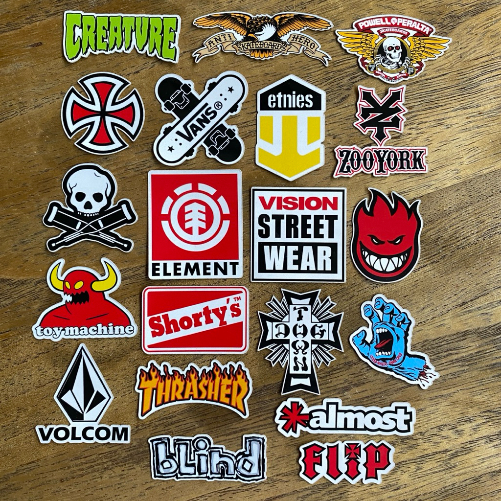 

Skateboard Sticker 20 Pcs For Laptop Tumblr Ipad Case Iphone Helmet Suitcase Koper