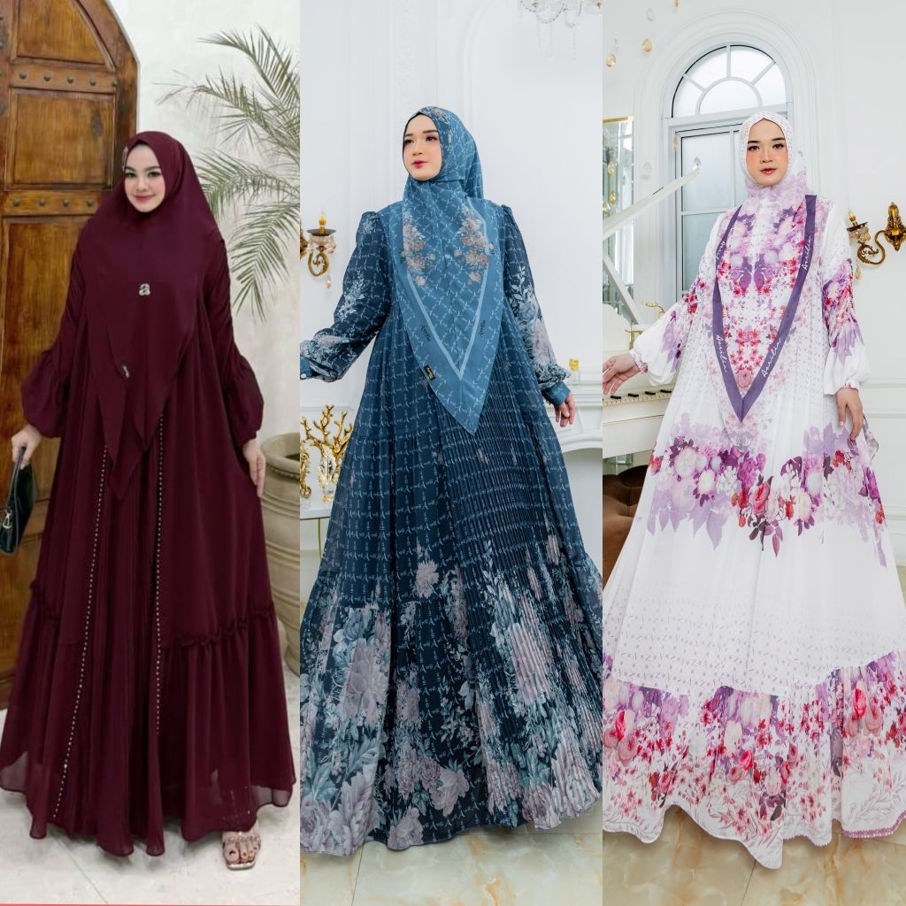 syari gamis Ayumi seragaman premium Afifa shamira karmila original avrilia fashion