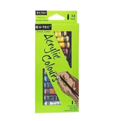 

V-TEC Cat Acrylic Colour 12 WARNA 6ML / Cat Akrilik VT-612