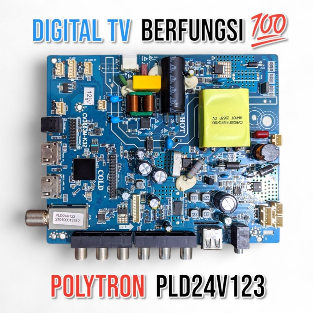 MB POLYTRON PLD24V123 - MAINBOARD POLYTRON PLD24V123 - MESIN TV POLYTRON PLD24V123 - POLYTRON PLD24V
