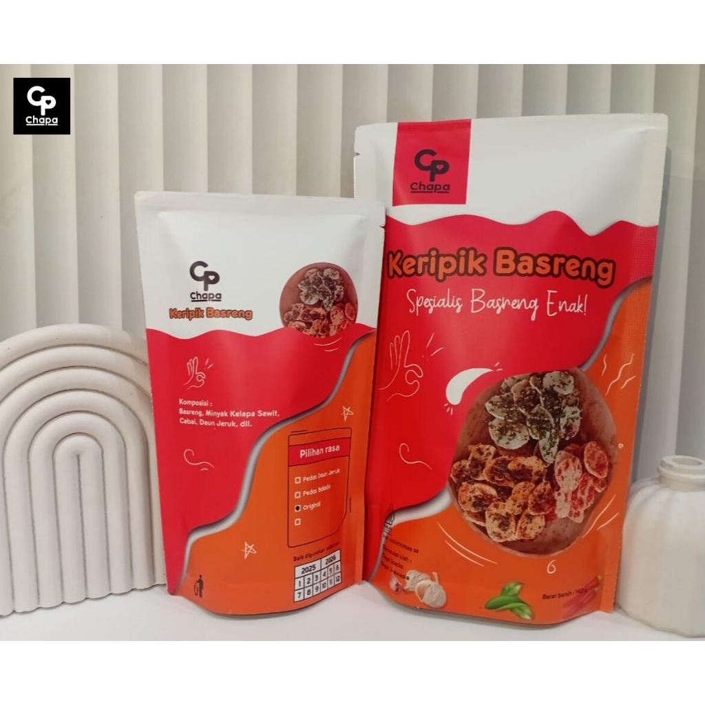 

CHAPA SNACKS - Chapa Basreng Pedas Daun Jeruk Pedas Balado Original Baso Goreng Cemilan Kekinian