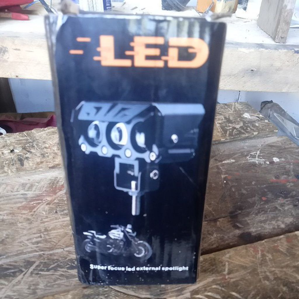 LAMPU TEMBAK LASER FOGLAMP SOL 3 MATA LAMPU TEMBAK LED 3MATA MOTOR