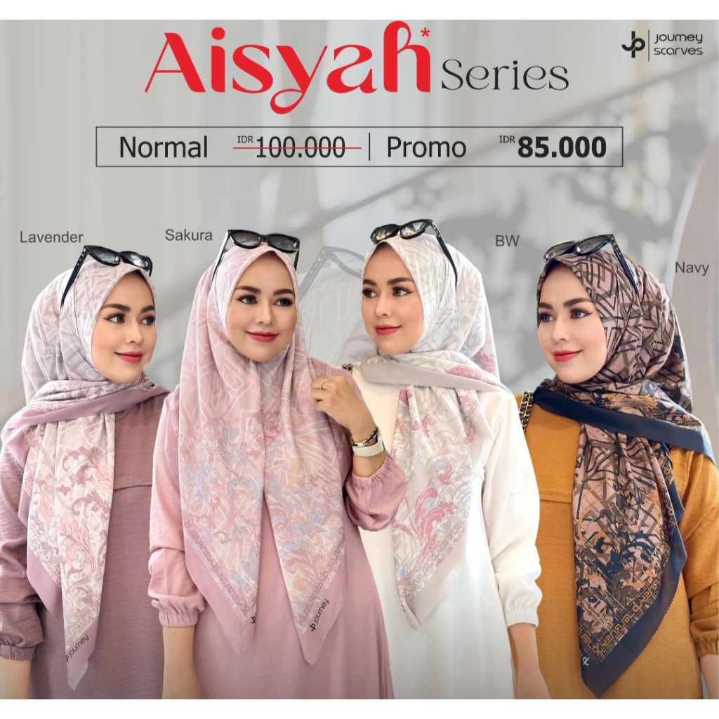 Journeyscarvers Aisyah series/journeyscarves/hijab voal/hijab segiempat/Jp Aisyah