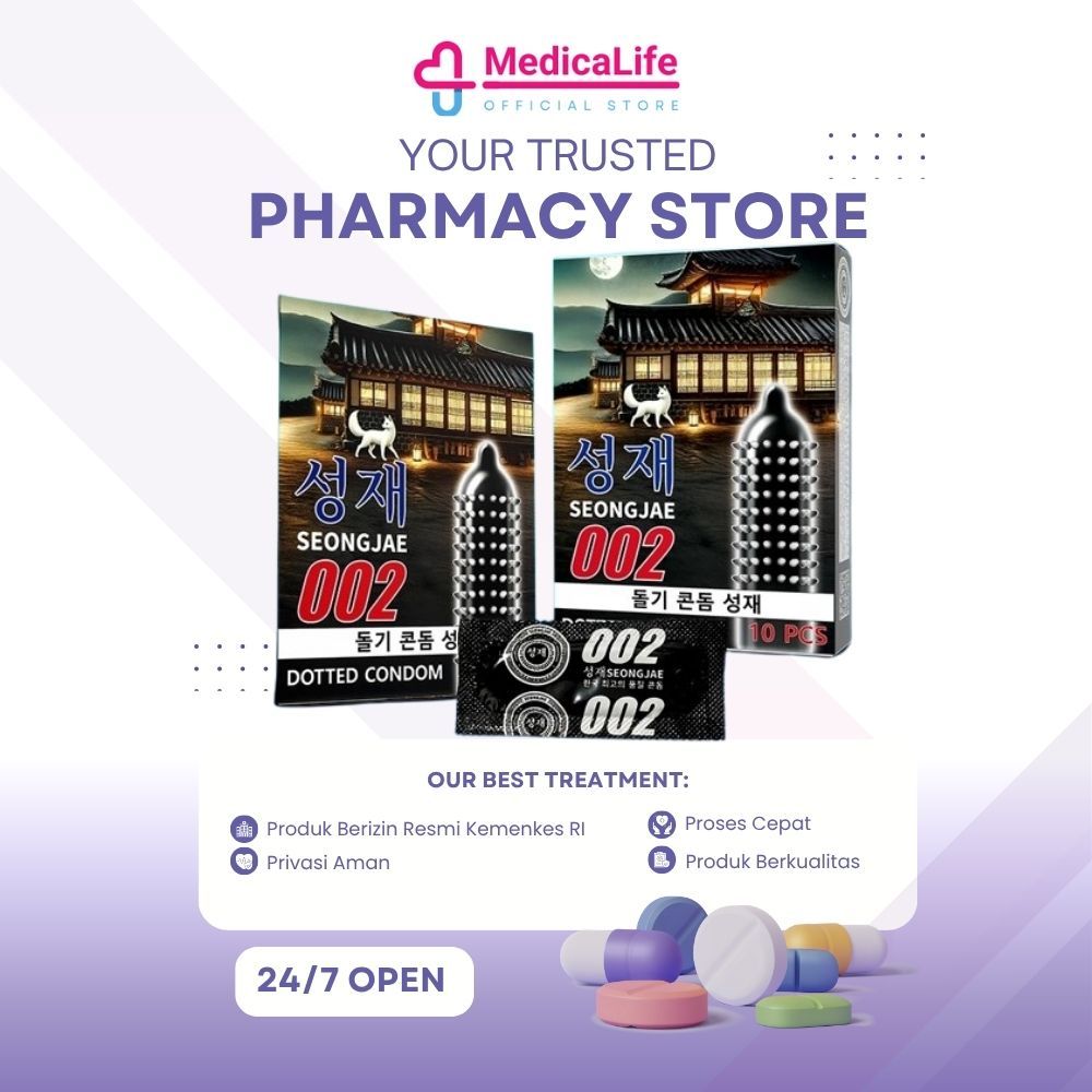 ORIGINAL Kondom Gerigi Premium 001 Condom Dotted Bergigi Berduri Kemenkes MEDICALIFE