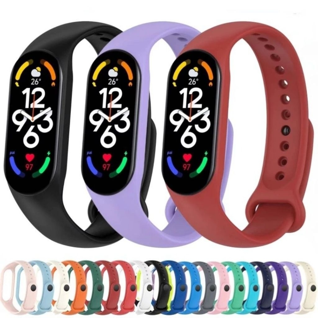 Strap Silicone / Tali Jam Xiaomi Mi Band 5 / Band 6 / Band 7 / Amazfit Band 5