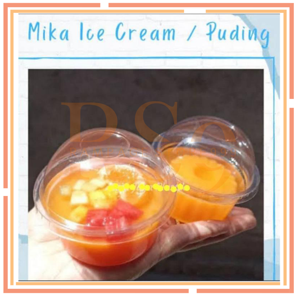 [100 PCS + TUTUP] Mika Cup Ice Cream Puding Mini / mika ice cream / mika puding mini / tray dessert 