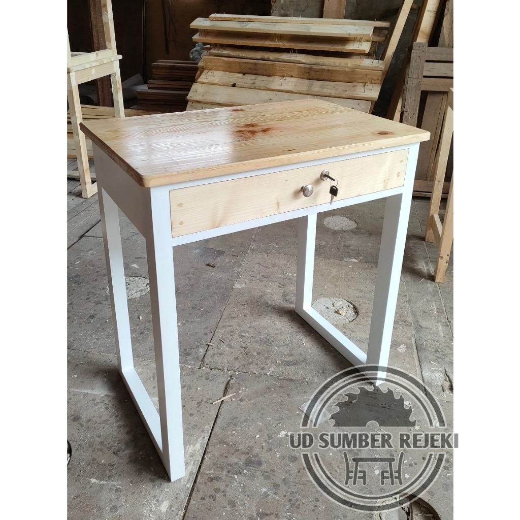 Meja laci kayu jati belanda