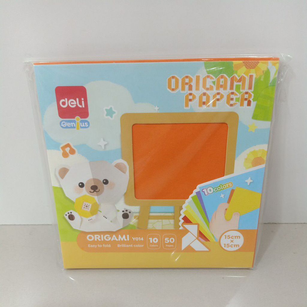 

Deli Kertas Origami Paper ukuran 15×15cm Isi 50 Lembar -10 Warna