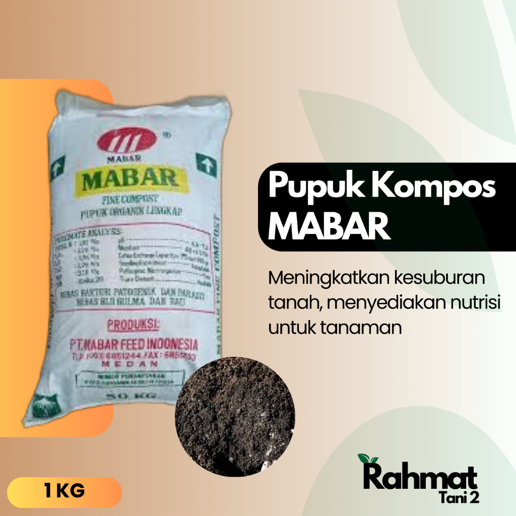 Pupuk Kompos MABAR Kemasan Repack (500 gr & 1 kg)