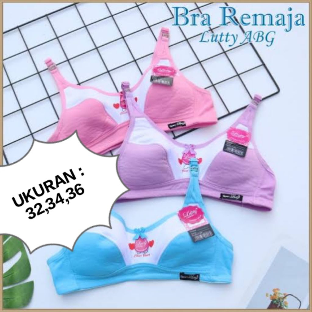 BH/BRA MERK LUTTY REMAJA TANPA KAWAT | UKURAN 32,34,36
