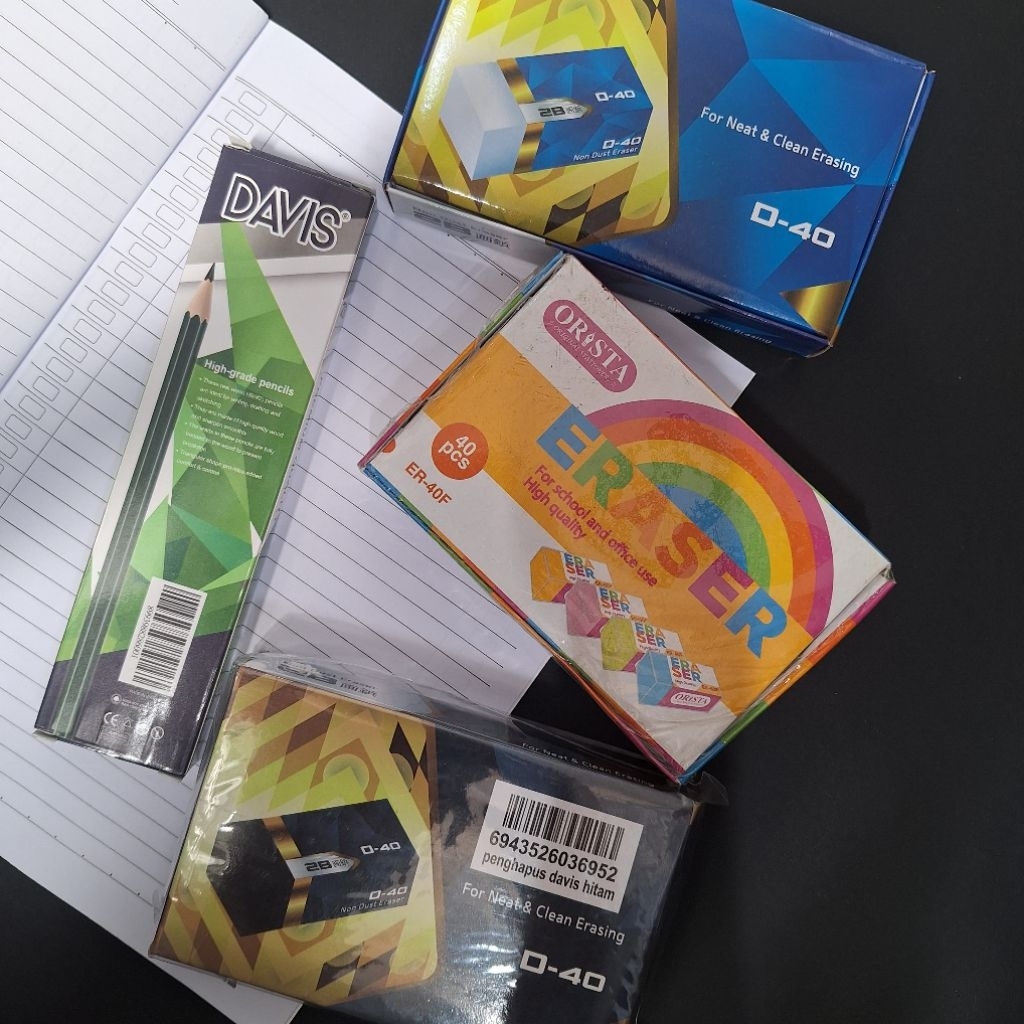 

Paket Hemat ERASER + Pensil 2B Isi 12/Setip Warna Hitam Bonus Pensil