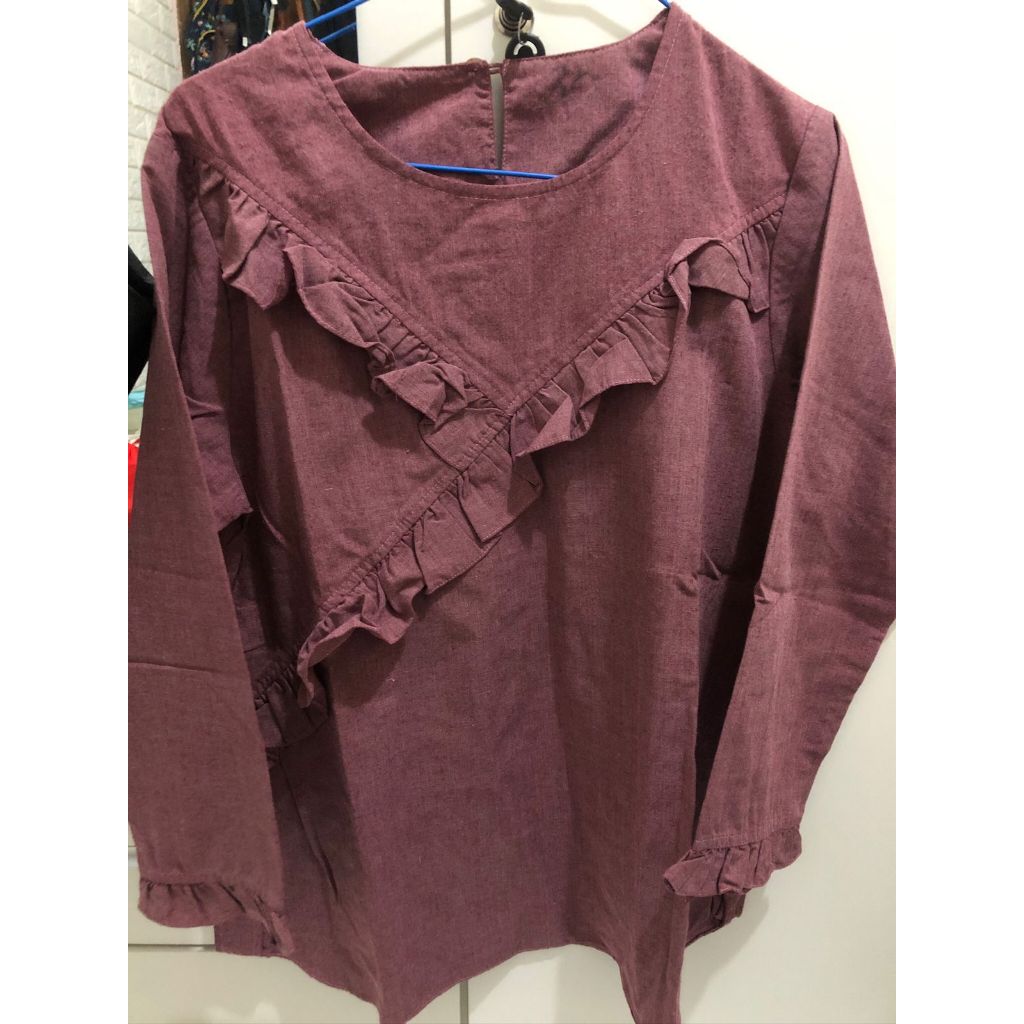 [Preloved] Blouse Pink / Baju Pink Atasan Wanita