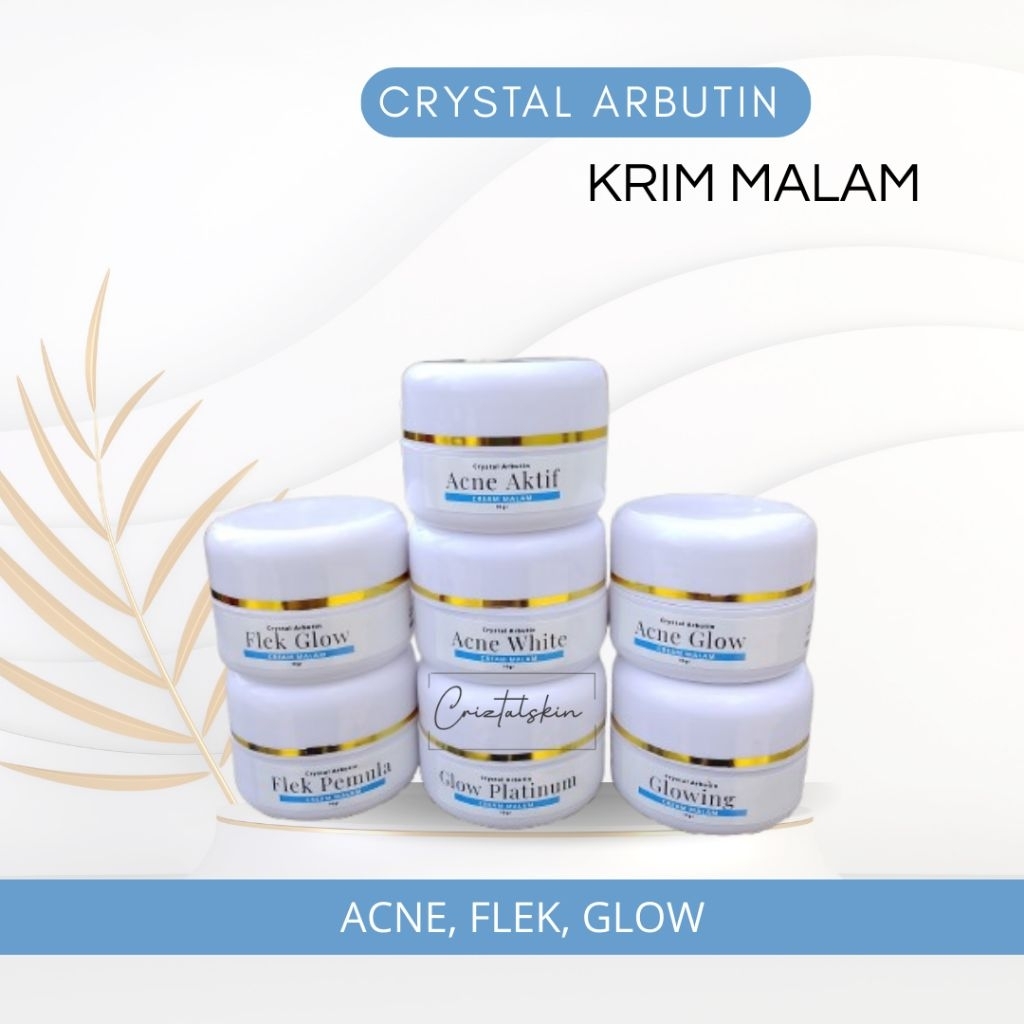 Krim malam CA logo biru | All Varian | Acne white | flek pemula| flek glow | glowing | Krim malam Cr