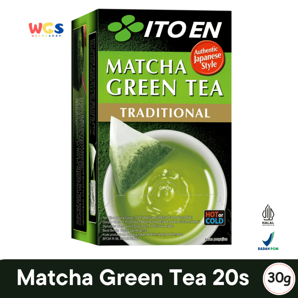 

Ito En Matcha Green Tea Traditional 30g (20 Teabag) – Teh Hijau Jepang Otentik Celup Praktis