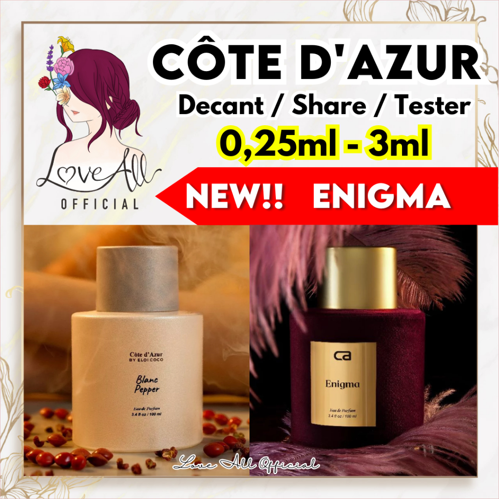 COTE D'AZUR 0,25ml - 3ml ALL VARIANT ❤️ Decant Share in Bottle Tester Eloi Coco Love All Official En