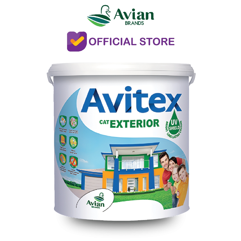 Cat Tembok Avian Avitex Exterior Warna Putih 25 Kg