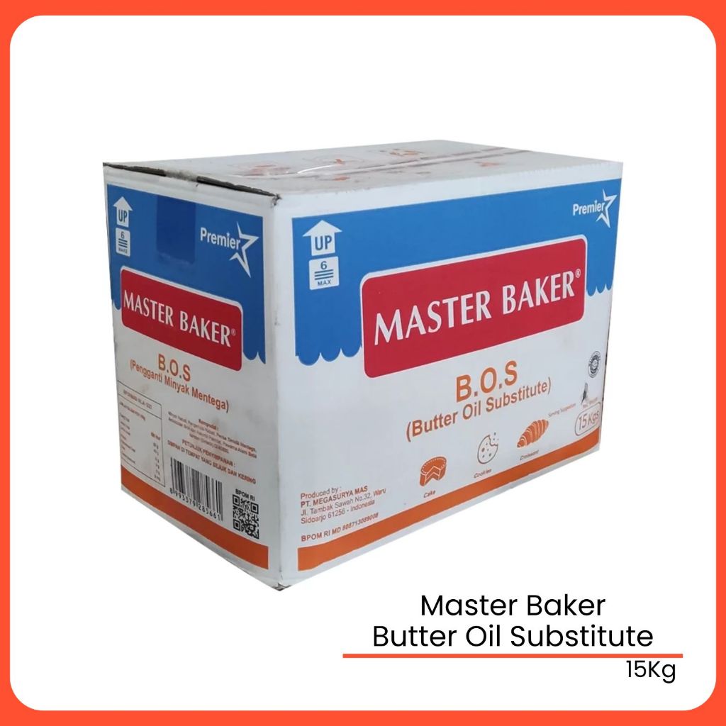 

Master Baker Butter Oil Substitute BOS 15Kg Margarine Kardus Box Karton Dus Margarin
