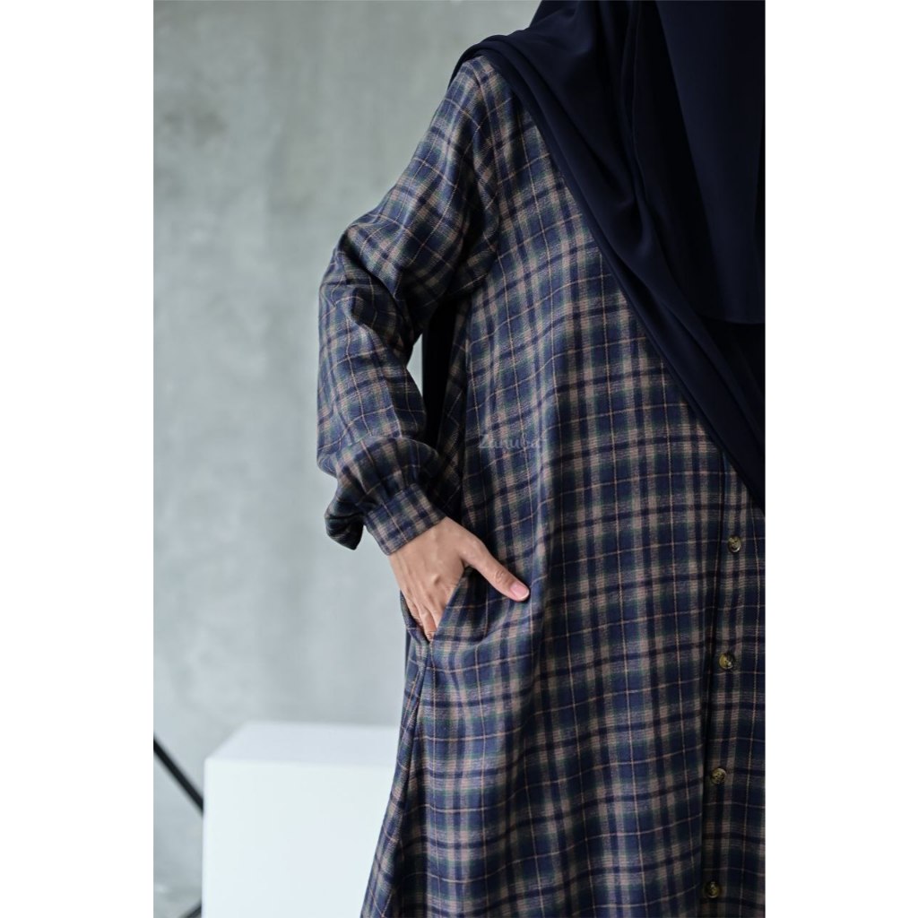 [SIAP KIRIM] FLANELIA DRESS DAN KEMEJA BY ZANUBA/ GAMIS FLANEL KOTAK/ GAMIS SYARI MUSLIMAH/ GAMIS MA