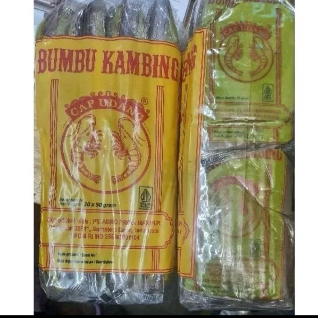 

Bumbu kambing cap udang 1 pack Isi 20 sachet