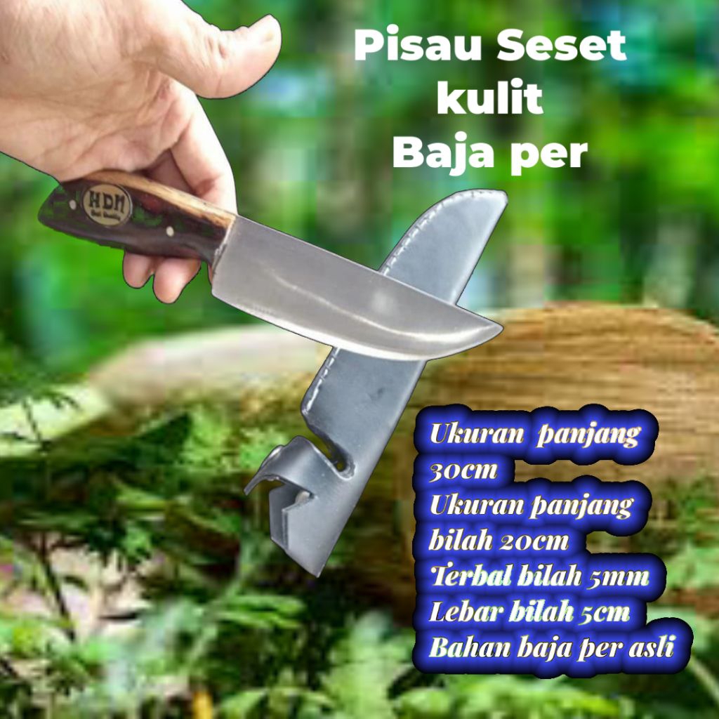 Pisau baja per asli pisau seset fulltang kulit hewan kurban