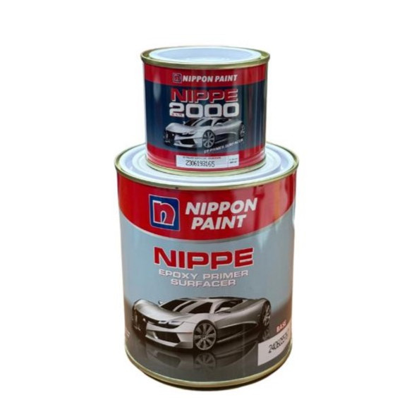 CAT DUCO DUKO NIPPE EPOXY 2000 1KG / CAT DASAR PRIMER SURFACER NIPPE WARNA PUTIH (BASE+HARDENER)