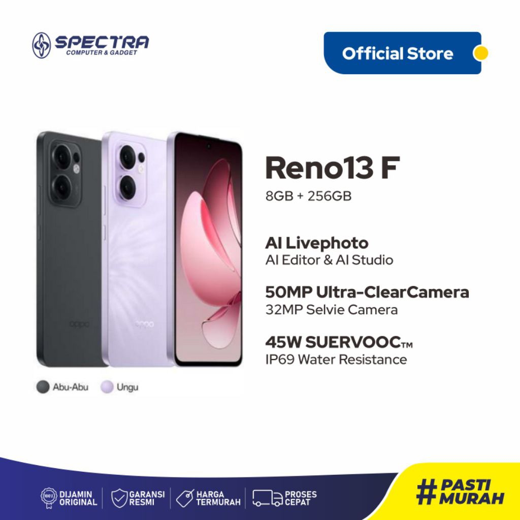 OPPO RENO 13F [8GB + 256GB] Tahan Banting & Tahan Air