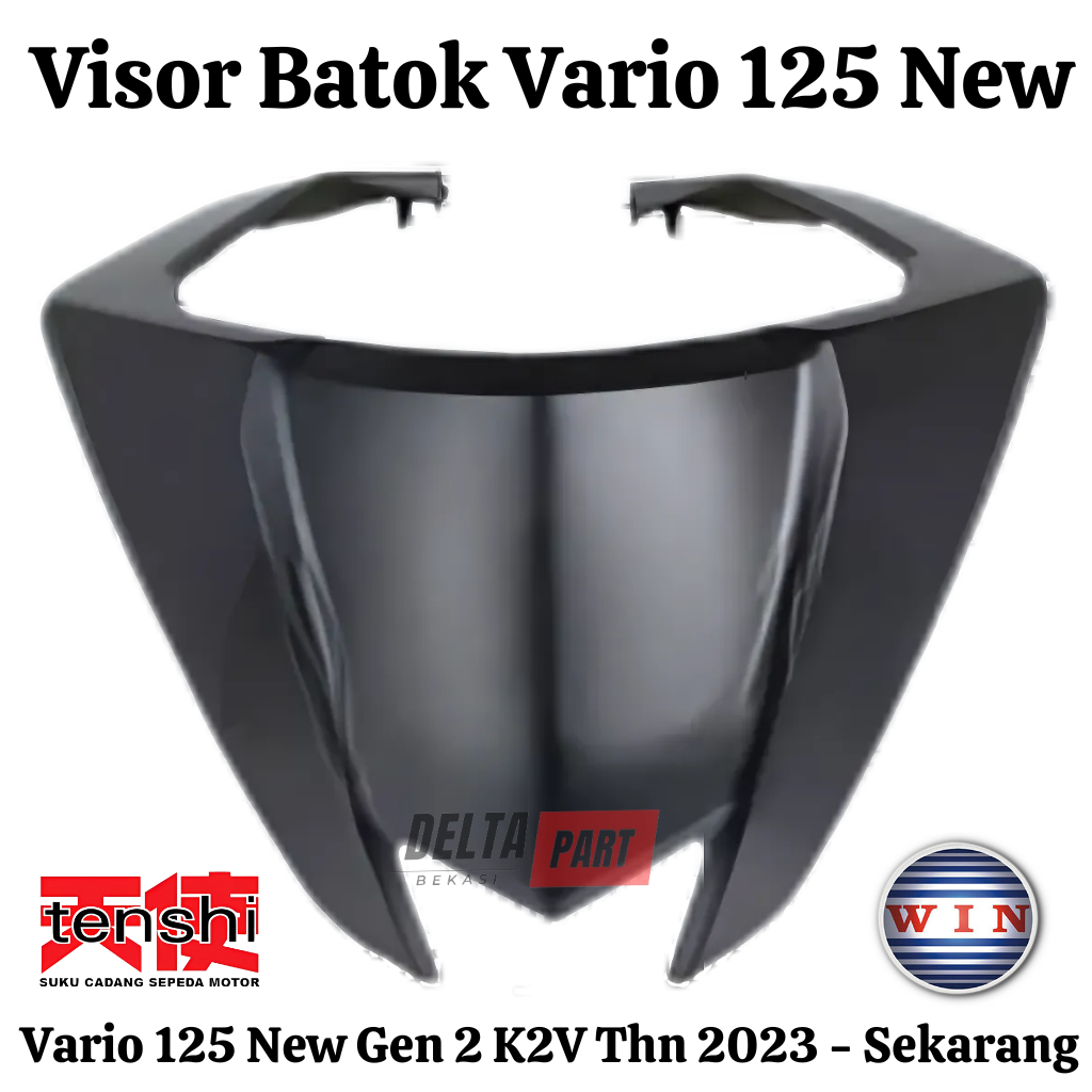 Visor Batok K2V Vario 125 NEW LED Gen2 2023 K2V HITAM DOFF