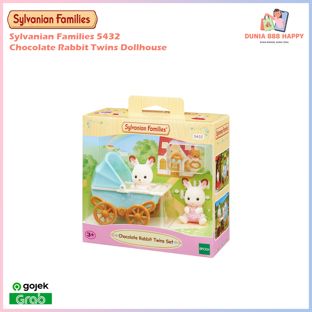 Sylvanian Families 5432 Chocolate Rabbit Twins Dollhouse