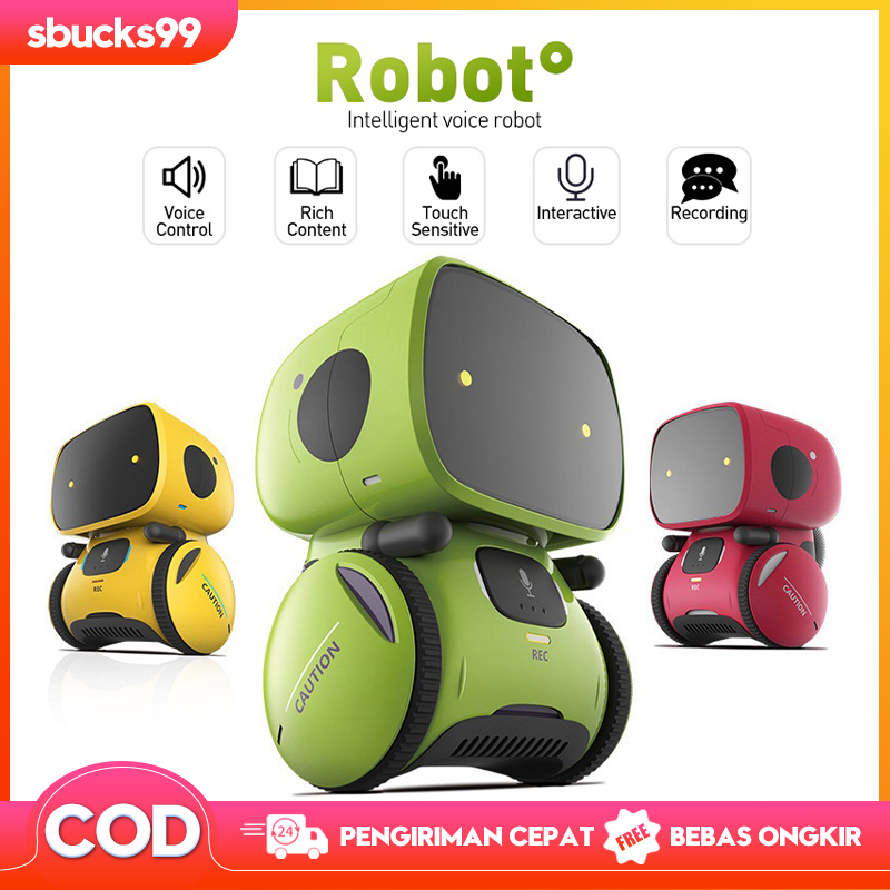 Smart Robot Mainan Anak / Robot Pintar Interaktif Elektrik Sensor Sentuh Suara Menyanyi Dan Menari
