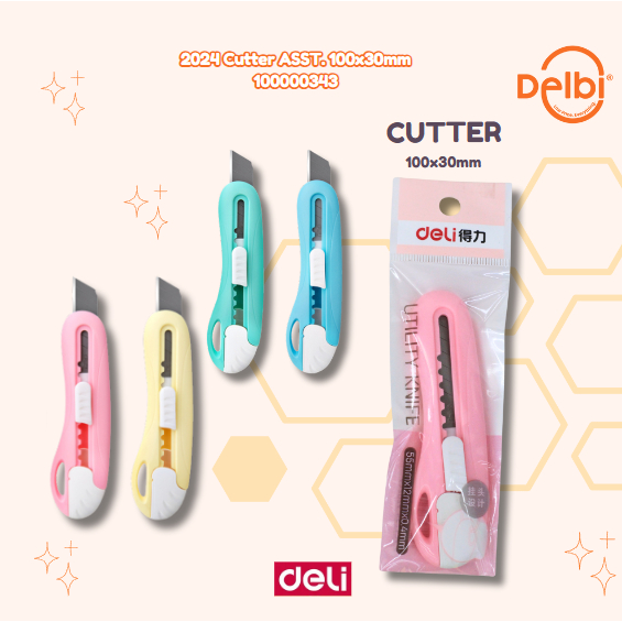 

DELI Cutter Mini. PISAU cutter mini imut warna warni