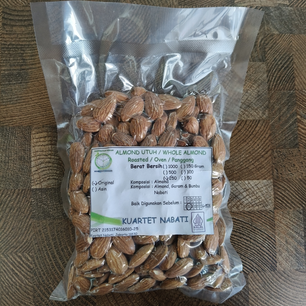 

Almond Utuh 250 gram - Kuartet Nabati