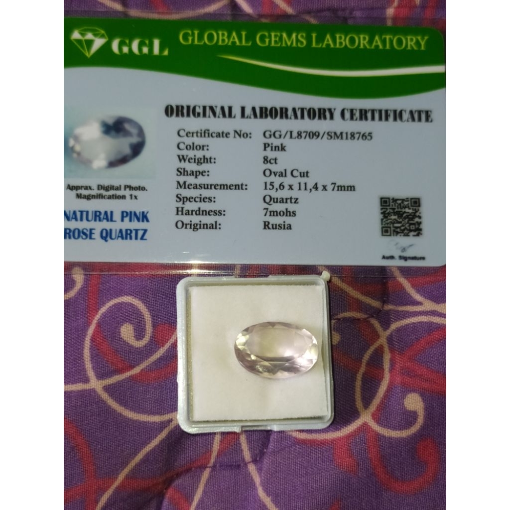 Natural Pink Rose Quartz plus memo