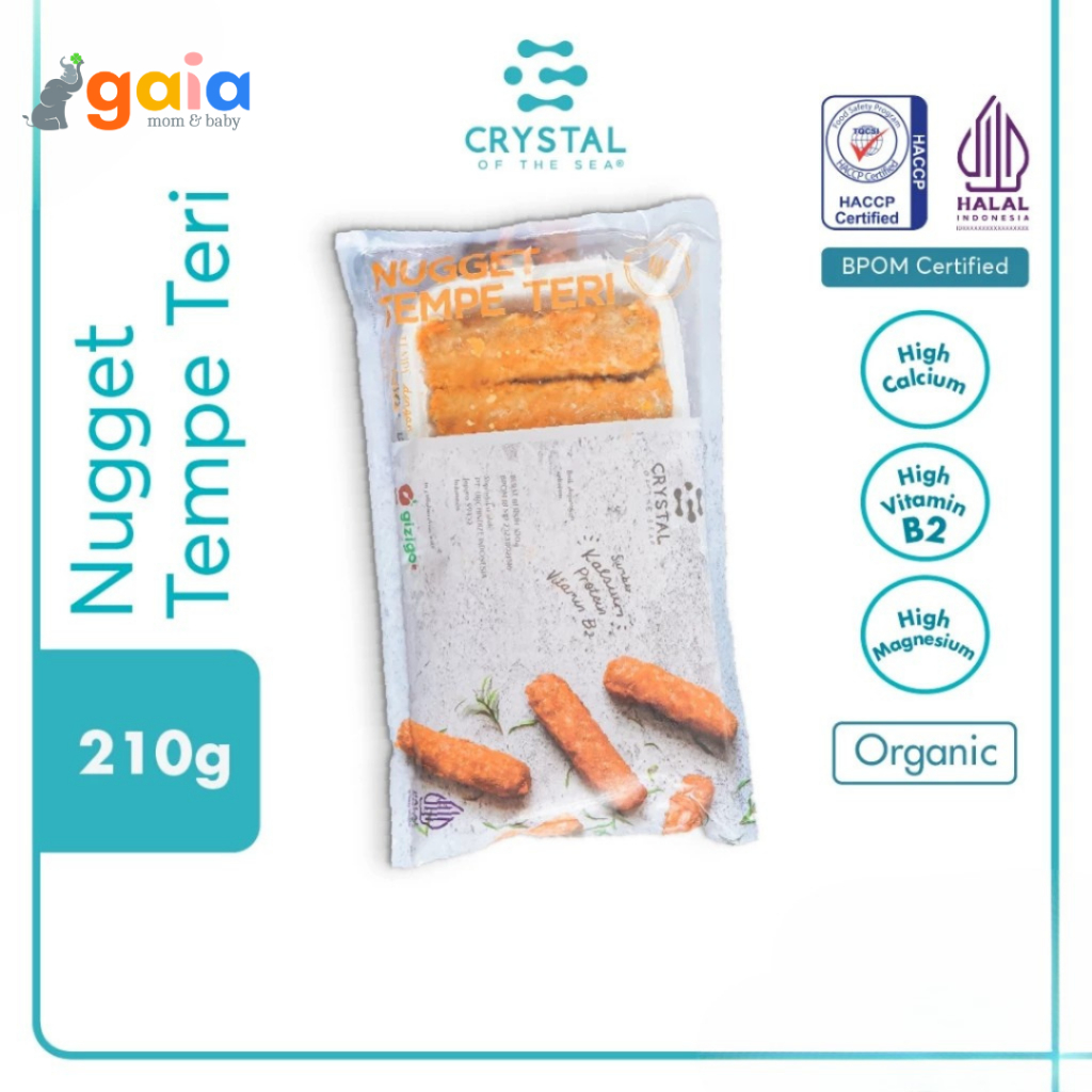 

Crystal of The Sea Nugget Tempe Teri 210gr | Nugget Sehat | Nugget Goreng MPASI | Lauk MPASI Sehat NON MSG