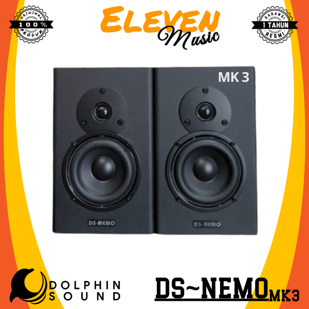Speaker Flat Monitor Dolphin Sound Ds-Nemo Speaker Monitor 4 Inch