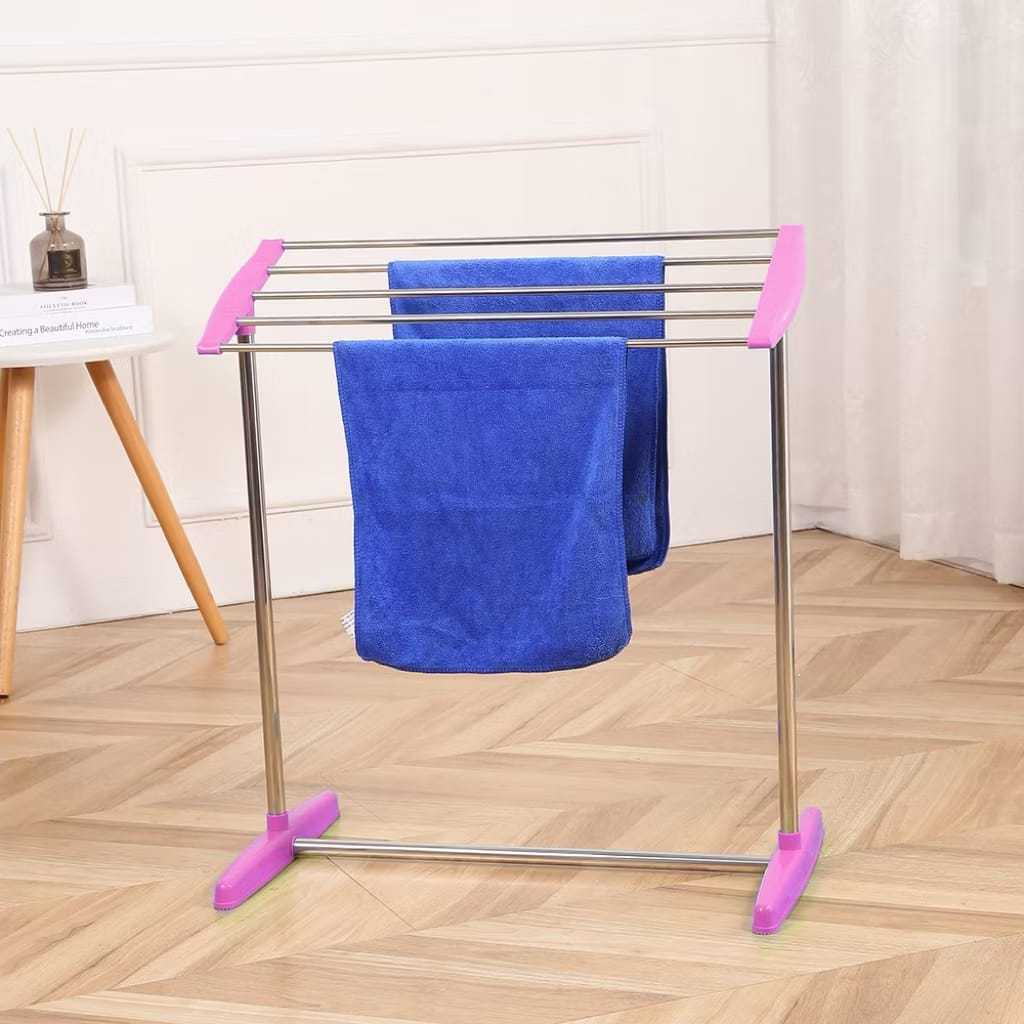 Jemuran Handuk Jemuran Berdiri Handuk Jemuran Handuk Stainless Stell Tahan Beban 15Kg 78x38x80Cm