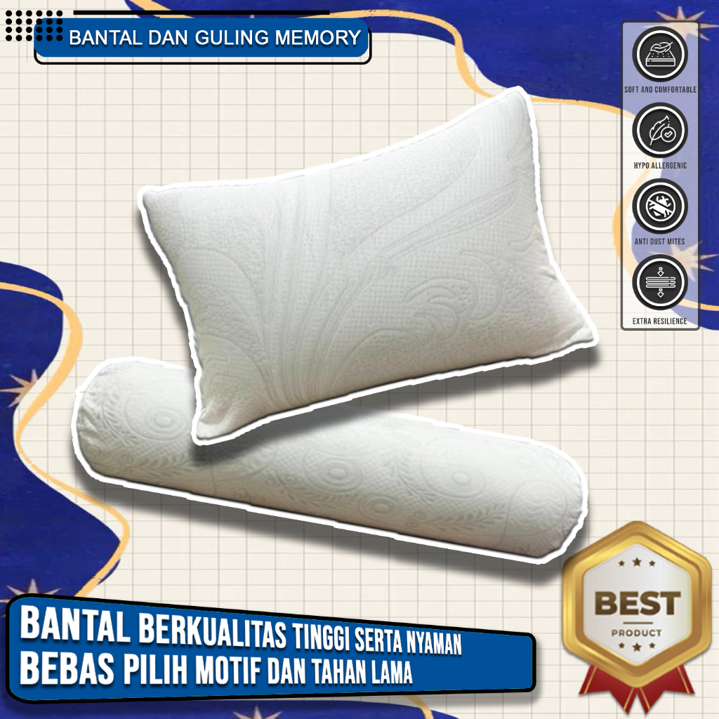 Bantal Guling Memory Foam / Bantal Hotel Premium