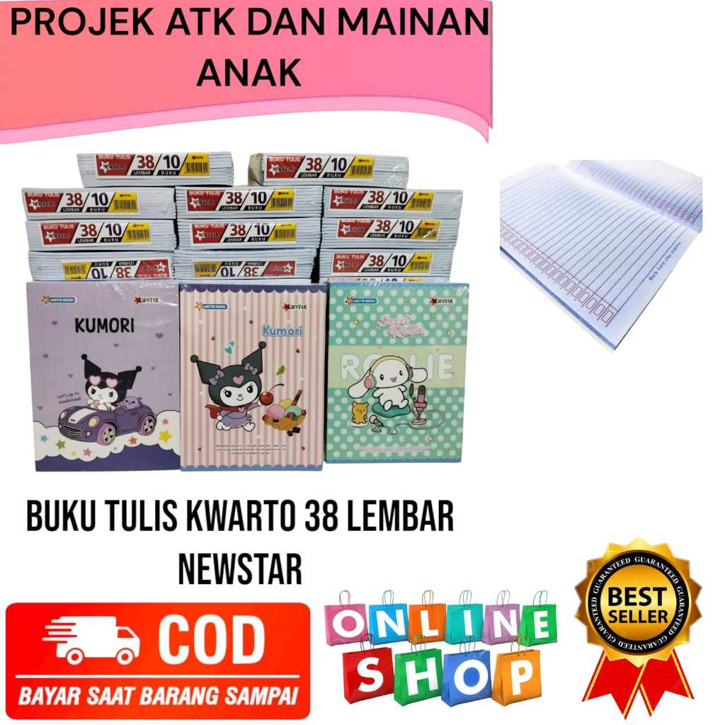 

Buku Tulis Kwarto 38 Lembar Motif Sanrio Newstar Varian Isi 1 & Isi 5 Halus Dan Lembut