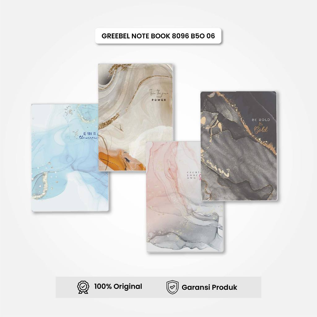 

GREEBEL NoteBook Buku Diary Aesthetic / NoteBook 8096 B50 06 / Buku Note Binder 96 Halaman / Buku Tulis Lucu Pastel / IStationery