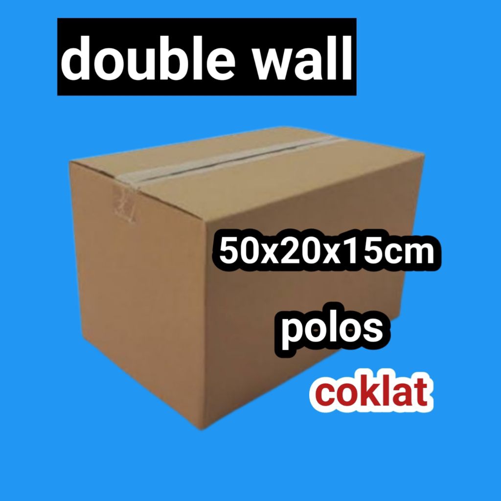 

karton/kardus ukuran 50x20x15cm double wall