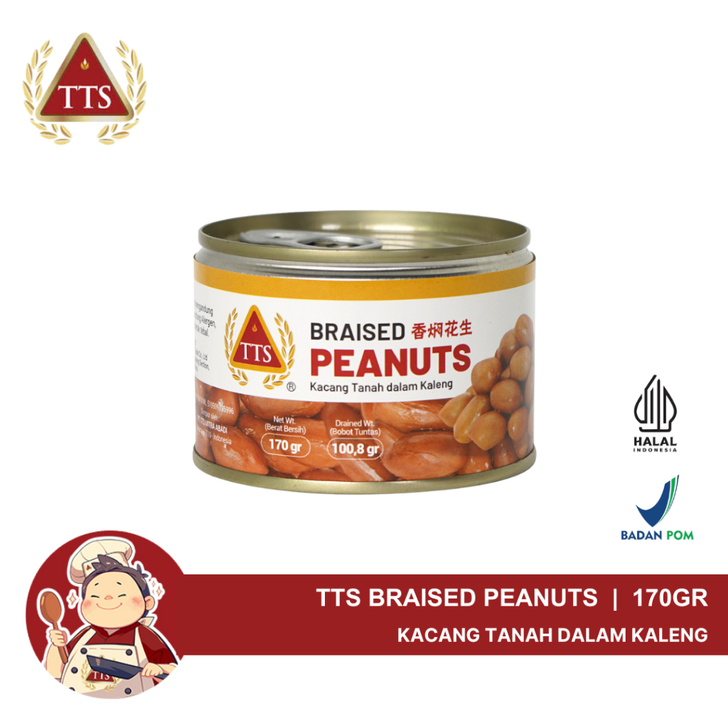 

TTS BRAISED PEANUT CAN PEANUT BRAISED CANNED FOOD 170G BUKAN MILI