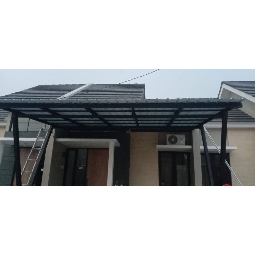 Kanopi Baja Ringan (Galvalum) + Cat, Atap Spandek uk. 20m²