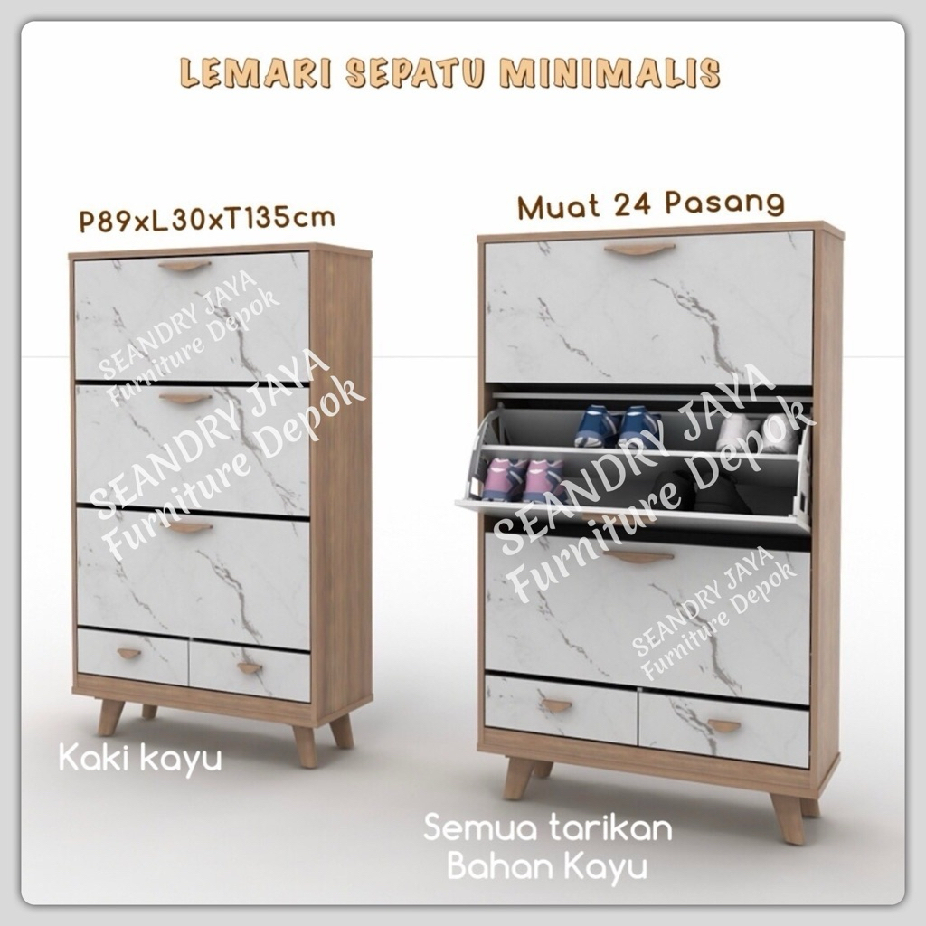 Lemari sepatu minimalis simpel kekinian/aesthetic/promo murah/rak pembatas ruangan/SEANDRY JAYA Furn