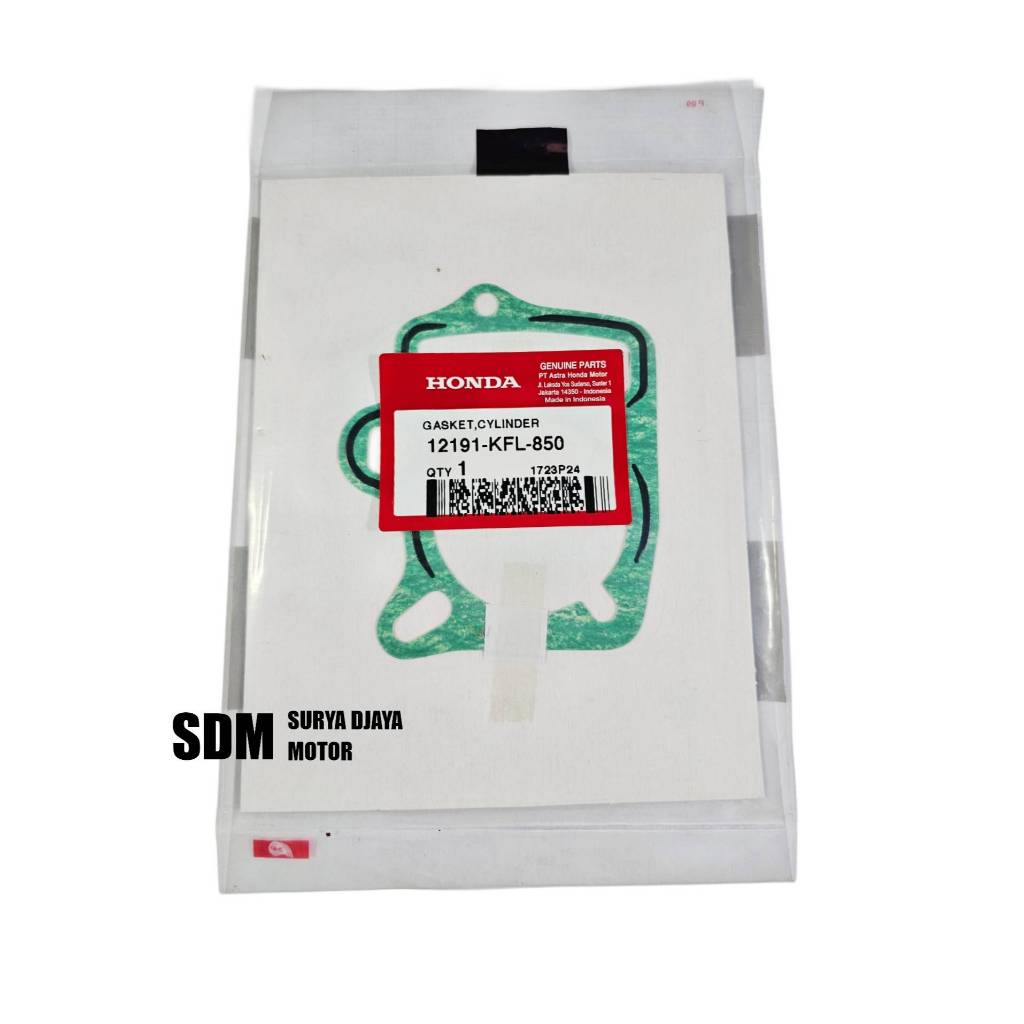 12191-KFL-850 Paking Perpak Blok Seher Boring Legenda 2 Supra Fit Lama Fit New Revo 100 Ori AHM